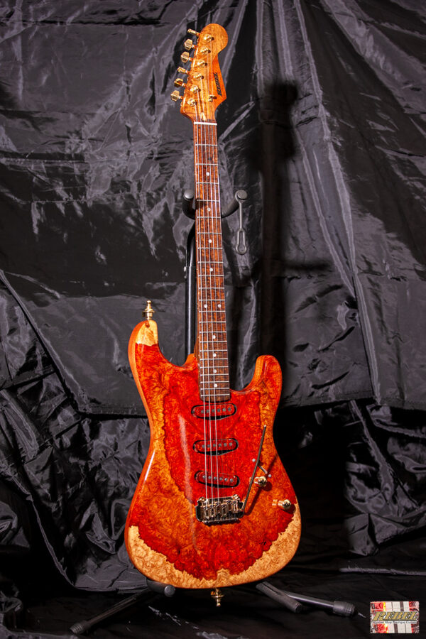 Rebel Custom Guitars Forest Fire 2024 Strat Style in High Gloss 2K - Image 2