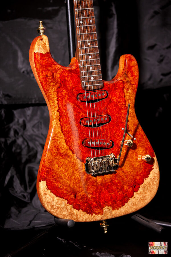 Rebel Custom Guitars Forest Fire 2024 Strat Style in High Gloss 2K - Image 3